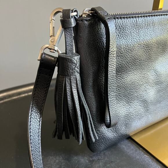 J Jill Perfect Convertible Crossbody Purse Black Pebbled Leather Bag - Picture 5 of 9